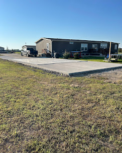 Backyard patio field work before final finish